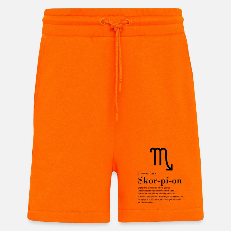 Zodiac sign Scorpio - Shorts - made by SPREAD - SUNSET ORANGE