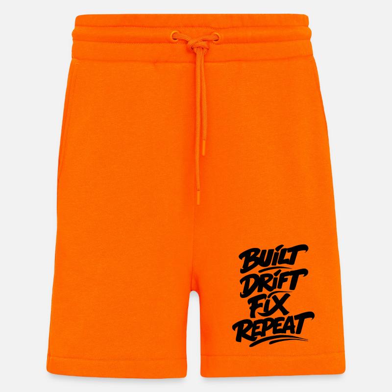 Build Drift Fix Repeat v2 - Short bio décontracté fabriqué en UE - SUNSET ORANGE
