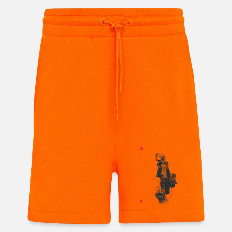 Dunkle Silhouette mit Dread - Shorts - made by SPREAD - SUNSET ORANGE