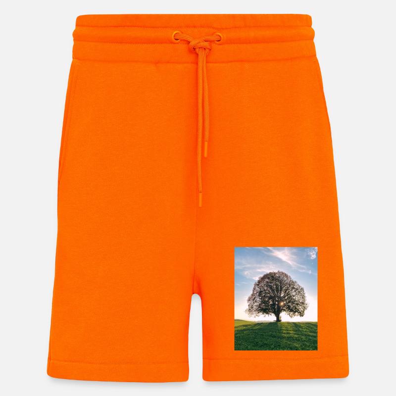 Sun tree on the hill - Shorts - made by SPREAD - SUNSET ORANGE