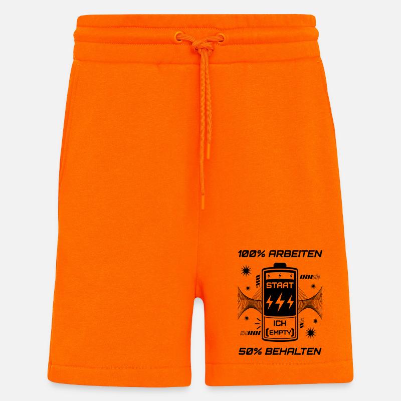100% Work 50% Keep - Shorts - made by SPREAD - SUNSET ORANGE