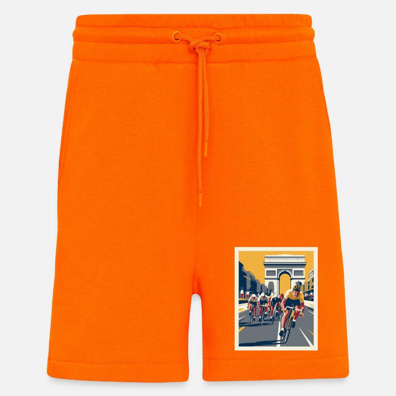 Paris Sprint — Cycling Memory - Shorts - made by SPREAD - SUNSET ORANGE