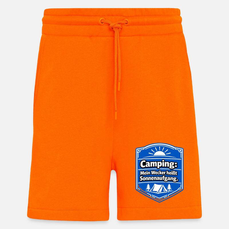 Campeur - Short bio décontracté fabriqué en UE - SUNSET ORANGE