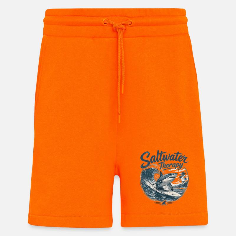 Saltwater Therapy Surfwave - Shorts - made by SPREAD - SUNSET ORANGE