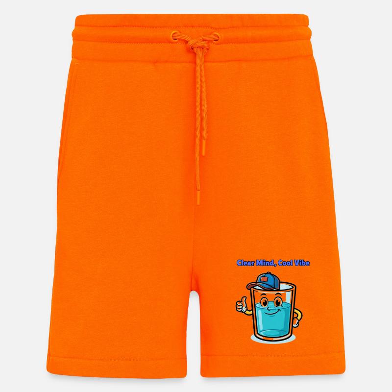 Esprit clair, ambiance cool - Short bio décontracté fabriqué en UE - SUNSET ORANGE