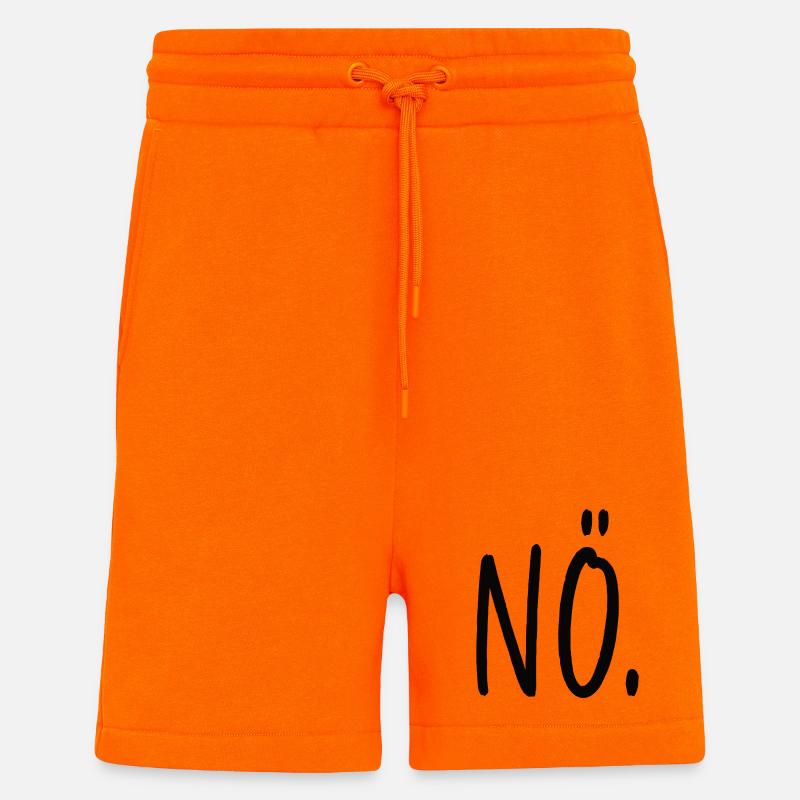 Non, affirmation, tout simplement non - Short bio décontracté fabriqué en UE - SUNSET ORANGE