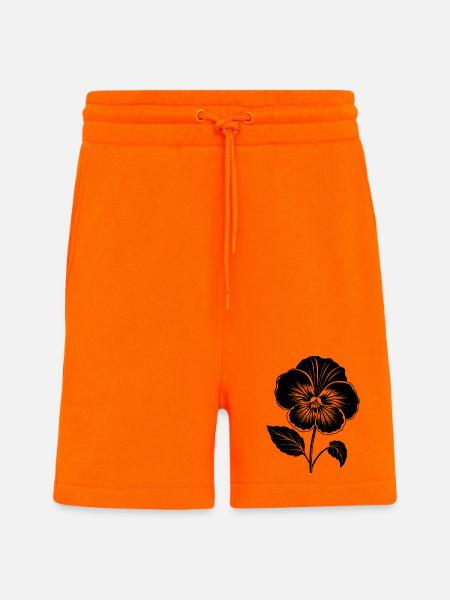 Pansy Flower - Shorts - made by SPREAD - SUNSET ORANGE