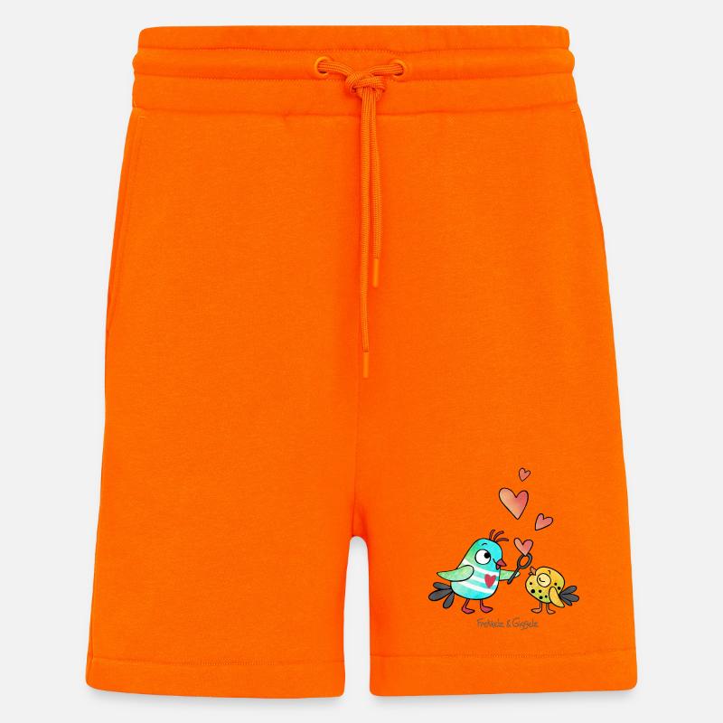 Bubble Hearts - Shorts - made by SPREAD - SUNSET ORANGE