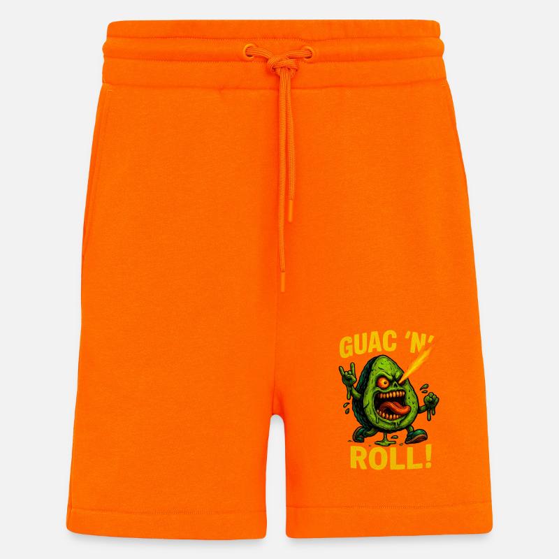 Guac 'n' Roll - Short bio décontracté fabriqué en UE - SUNSET ORANGE