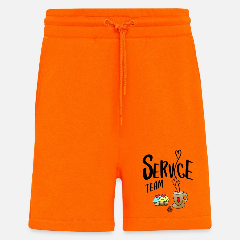 Équipe de service - Short bio décontracté fabriqué en UE - SUNSET ORANGE