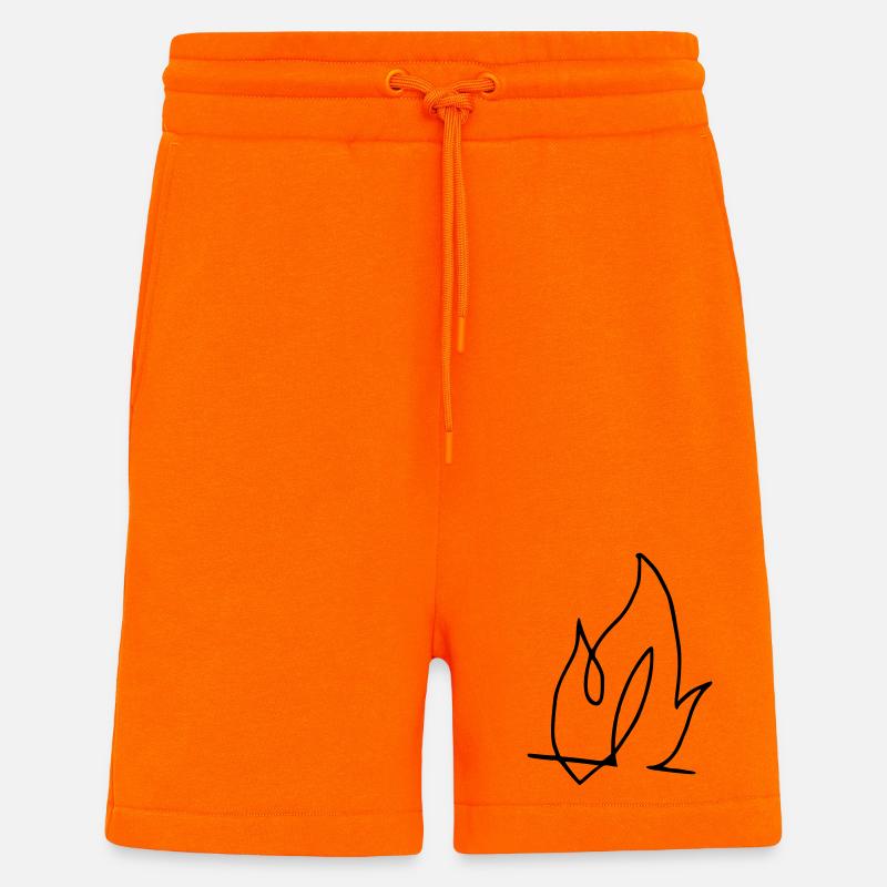 Flame, fire !!! - Shorts - made by SPREAD - SUNSET ORANGE