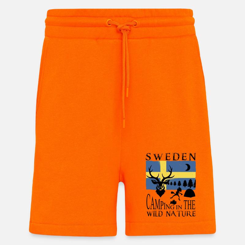 Camping in Schweden - Shorts - made by SPREAD - SUNSET ORANGE