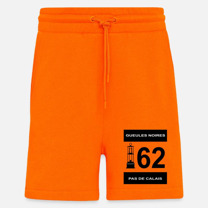 62 pas de calais - Short bio décontracté fabriqué en UE - SUNSET ORANGE