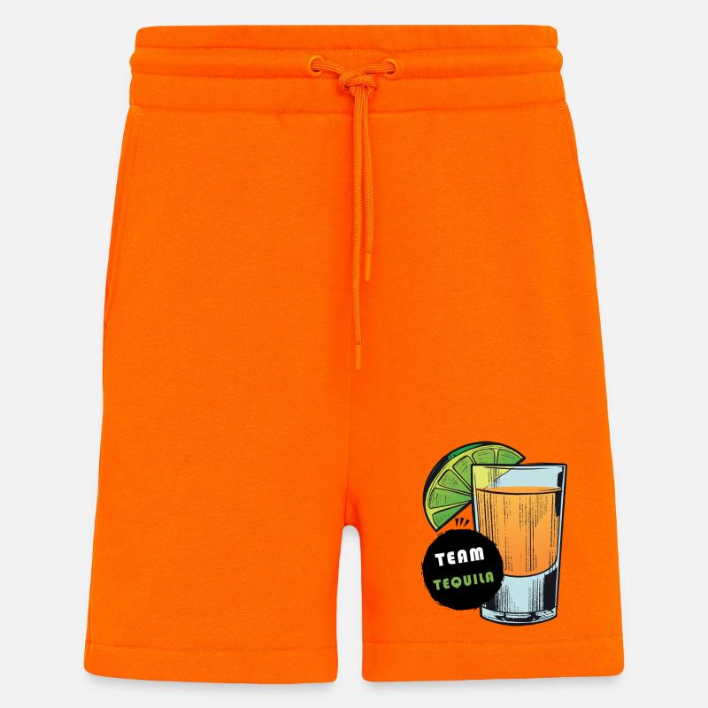 Tequila d'équipe - Short bio décontracté fabriqué en UE - SUNSET ORANGE