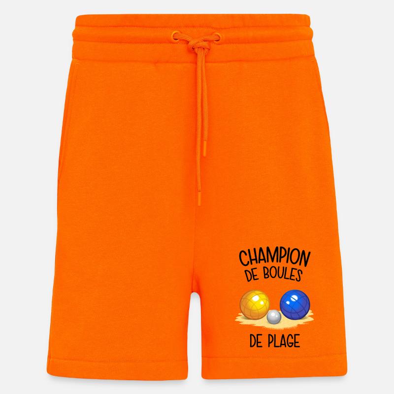 Champion de boules de plage - Short bio décontracté fabriqué en UE - SUNSET ORANGE