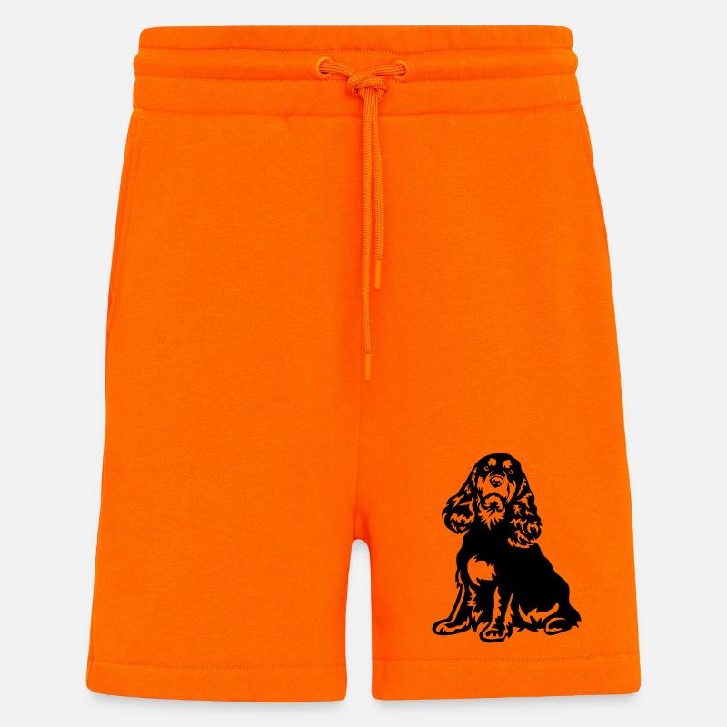 Cocker Spaniel - Short bio décontracté fabriqué en UE - SUNSET ORANGE