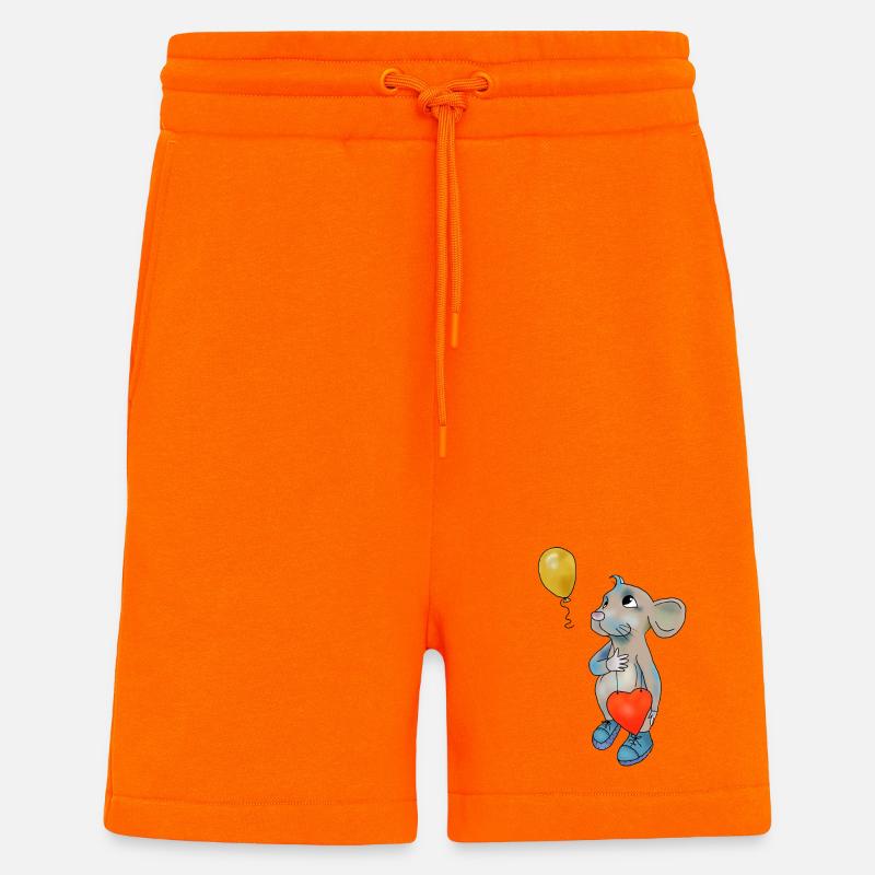 Maus und Luftbollon - Shorts - made by SPREAD - SUNSET ORANGE