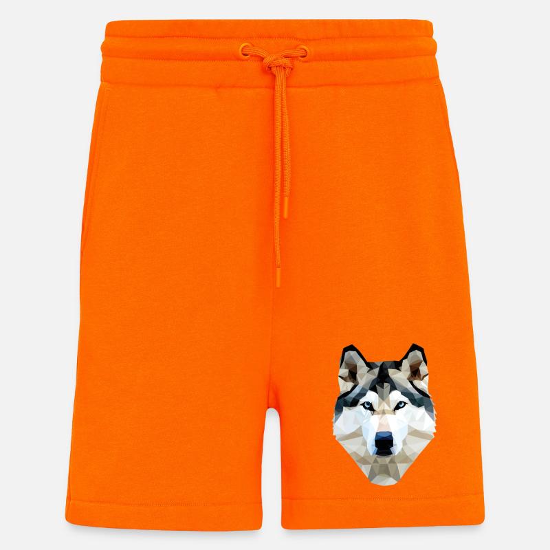 Husky Hund Polygon - Shorts - made by SPREAD - SUNSET ORANGE