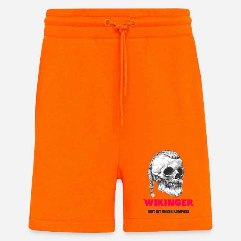 Wikinger Totenkopf Design - Shorts - made by SPREAD - SUNSET ORANGE