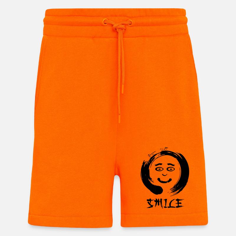 Enzo zen smiley Ensie Smile - Short bio décontracté fabriqué en UE - SUNSET ORANGE