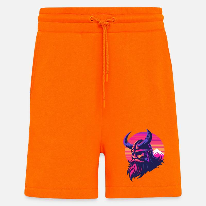 Wikinger Synthwave 3 - Shorts - made by SPREAD - SUNSET ORANGE
