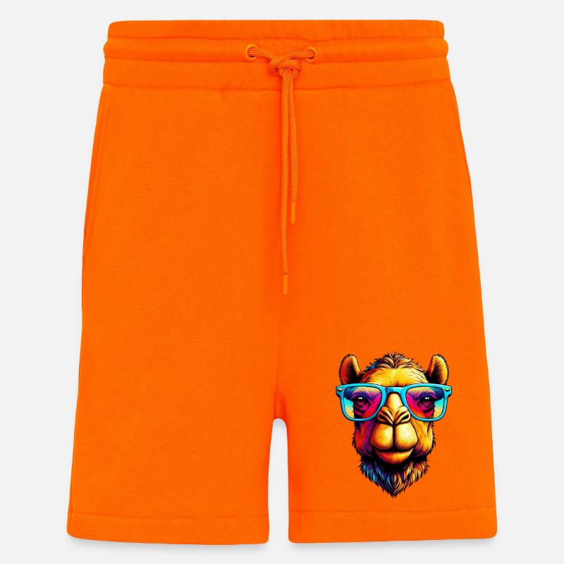 Camel mit Sonnenbrille - Shorts - made by SPREAD - SUNSET ORANGE
