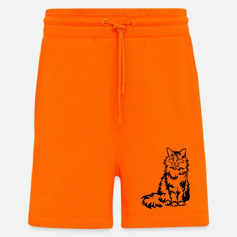 Norwegian Forest Cat - Shorts - made by SPREAD - SUNSET ORANGE