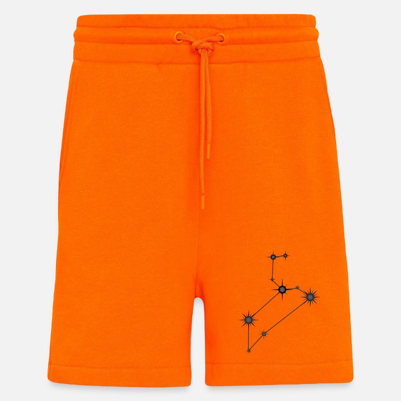 Löwe Sternbild Sternzeichen Schwarz & Grau - Shorts - made by SPREAD - SUNSET ORANGE