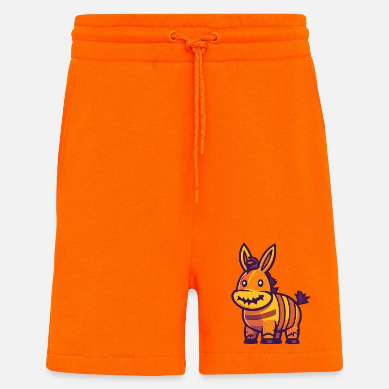 Esel Halloween Comic Lustig - Shorts - made by SPREAD - SUNSET ORANGE