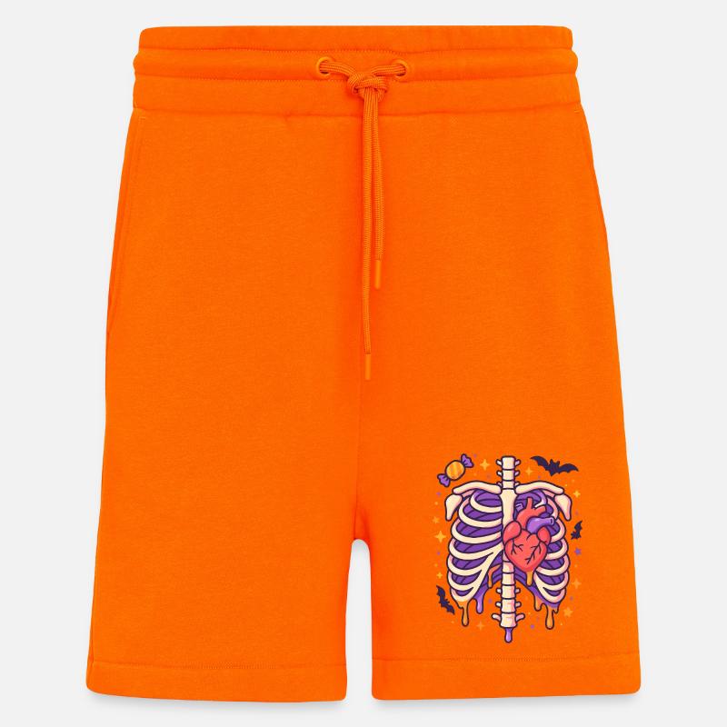 Anatomy Gothic Thoracic Cage - Shorts - made by SPREAD - SUNSET ORANGE