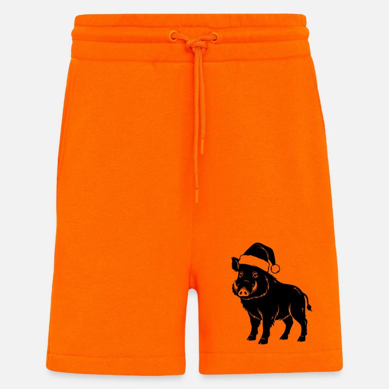 Weihnachts-Wildschwein Vector - Shorts - made by SPREAD - SUNSET ORANGE
