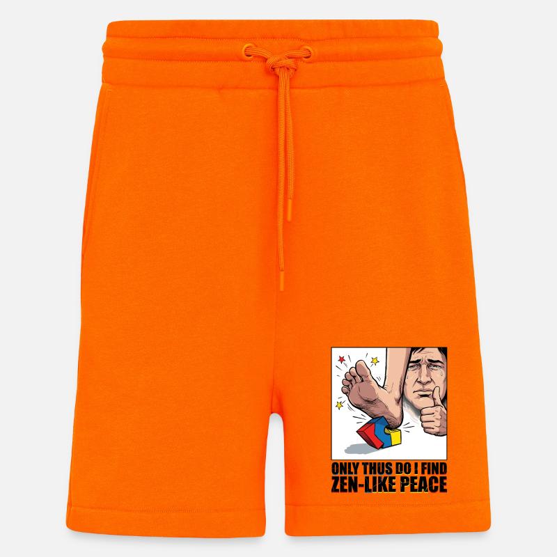 Baustein Schmerz Zen Meme - Shorts - made by SPREAD - SUNSET ORANGE