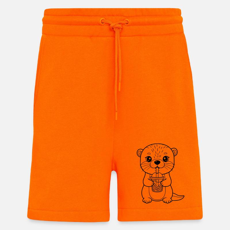 Otter with Mug - Shorts - made by SPREAD - SUNSET ORANGE