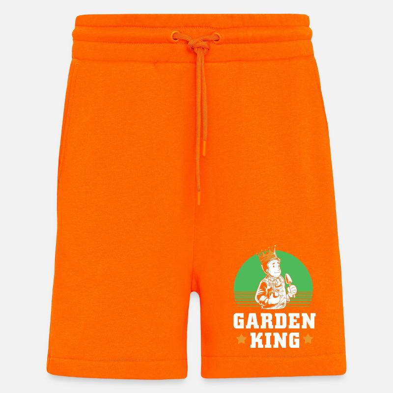 Cadeau de vers de compost - Short bio décontracté fabriqué en UE - SUNSET ORANGE