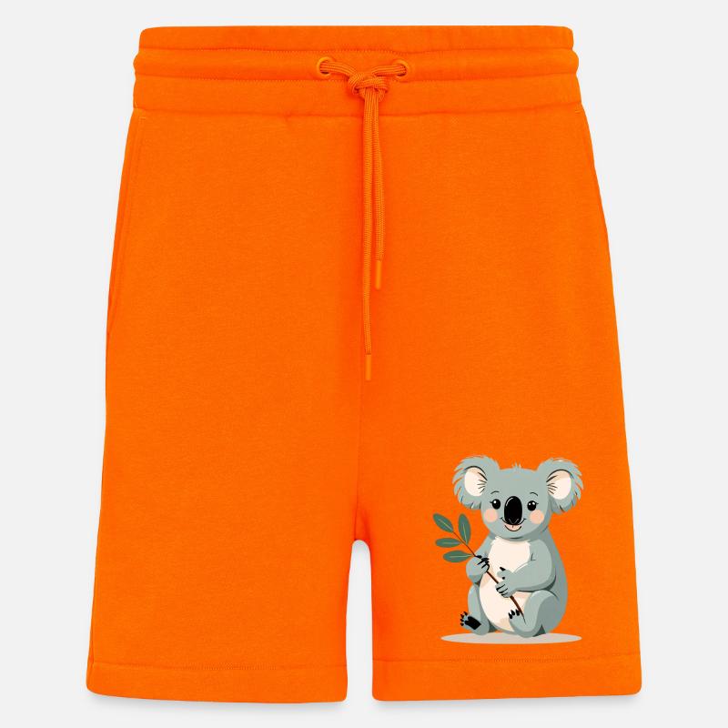 Kleiner Koala mit Blattzweig - Shorts - made by SPREAD - SUNSET ORANGE