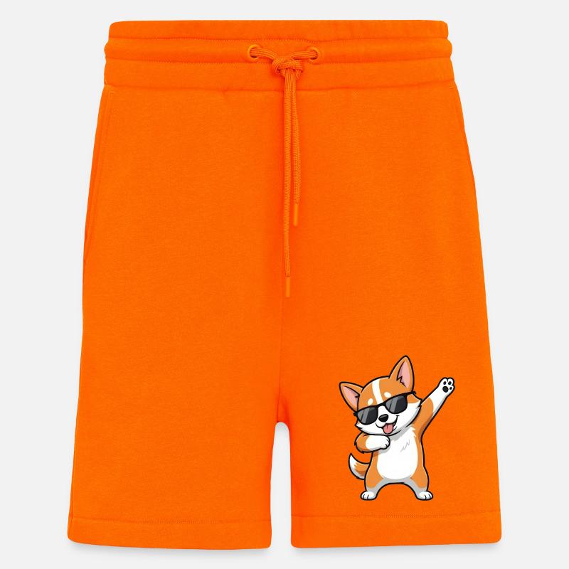 Dab Corgi - Short bio décontracté fabriqué en UE - SUNSET ORANGE
