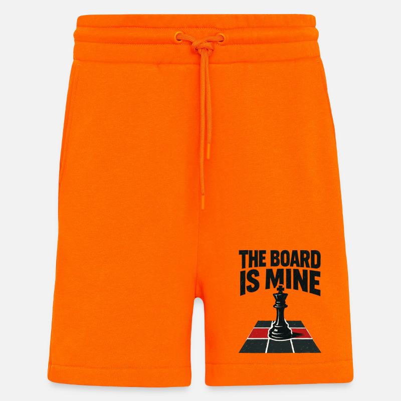 Mine Chessboard: Total Control and Checkmate - Shorts - made by SPREAD - SUNSET ORANGE