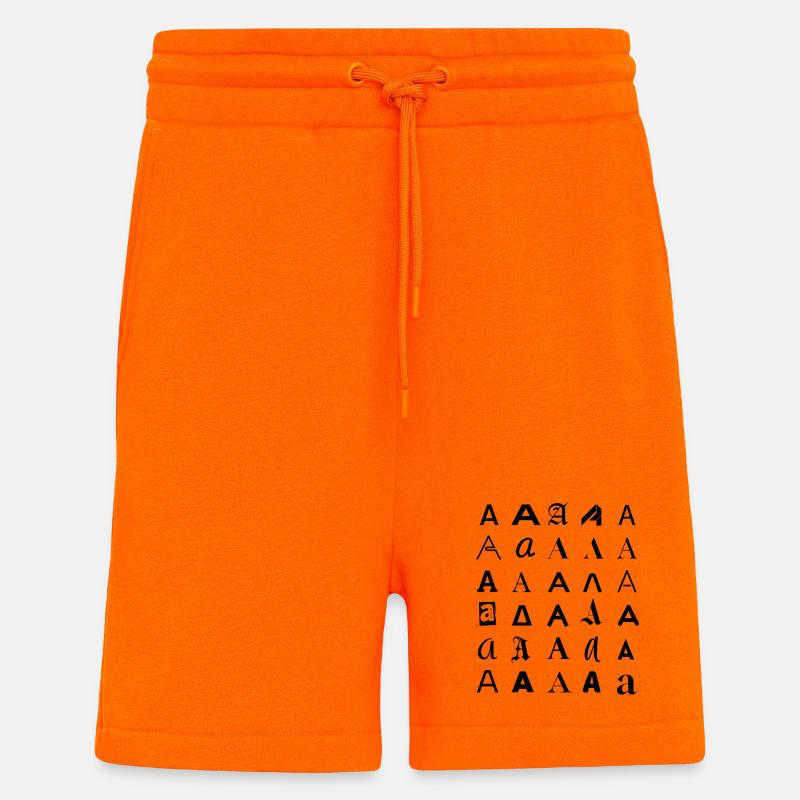 Typografie: Ein Buchstabenvariationsdesign. - Shorts - made by SPREAD - SUNSET ORANGE