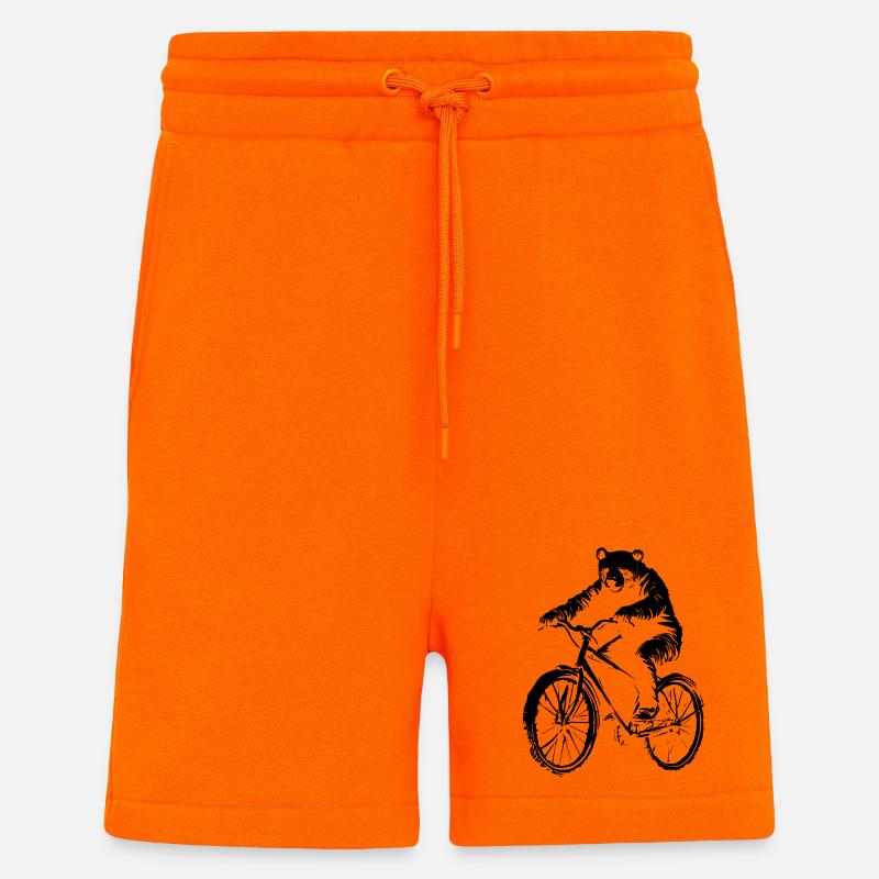 Bicycle Bear - Shorts - made by SPREAD - SUNSET ORANGE