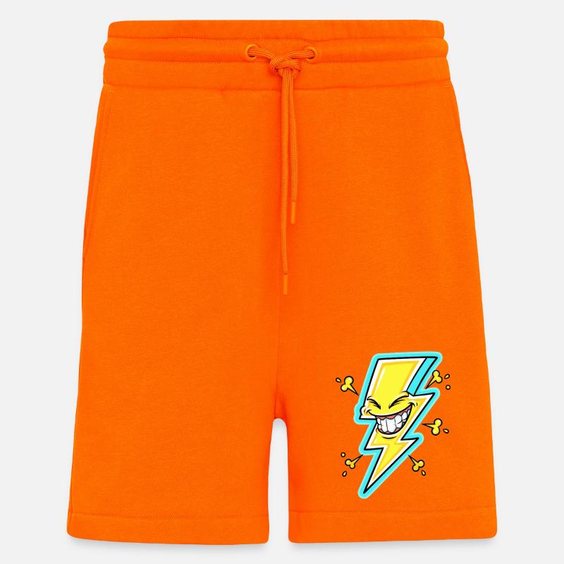 Lachender Blitz Cartoon - Shorts - made by SPREAD - SUNSET ORANGE