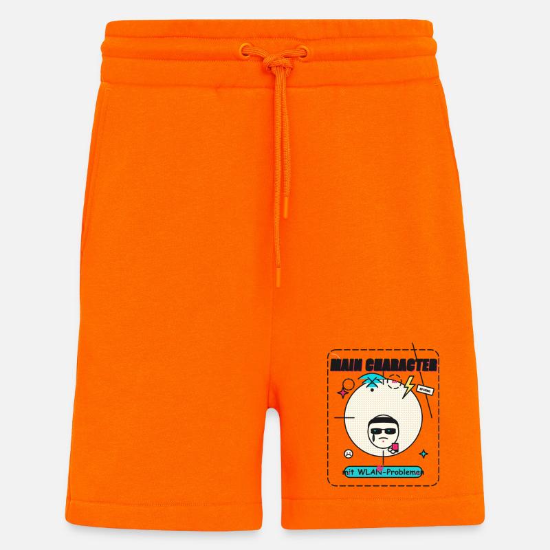 MAIN CHARACTER MIT WLAN PROBLEME - Shorts - made by SPREAD - SUNSET ORANGE