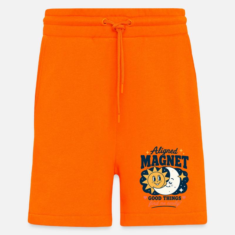 Aligned Magnet Good Things Design - Shorts - made by SPREAD - SUNSET ORANGE