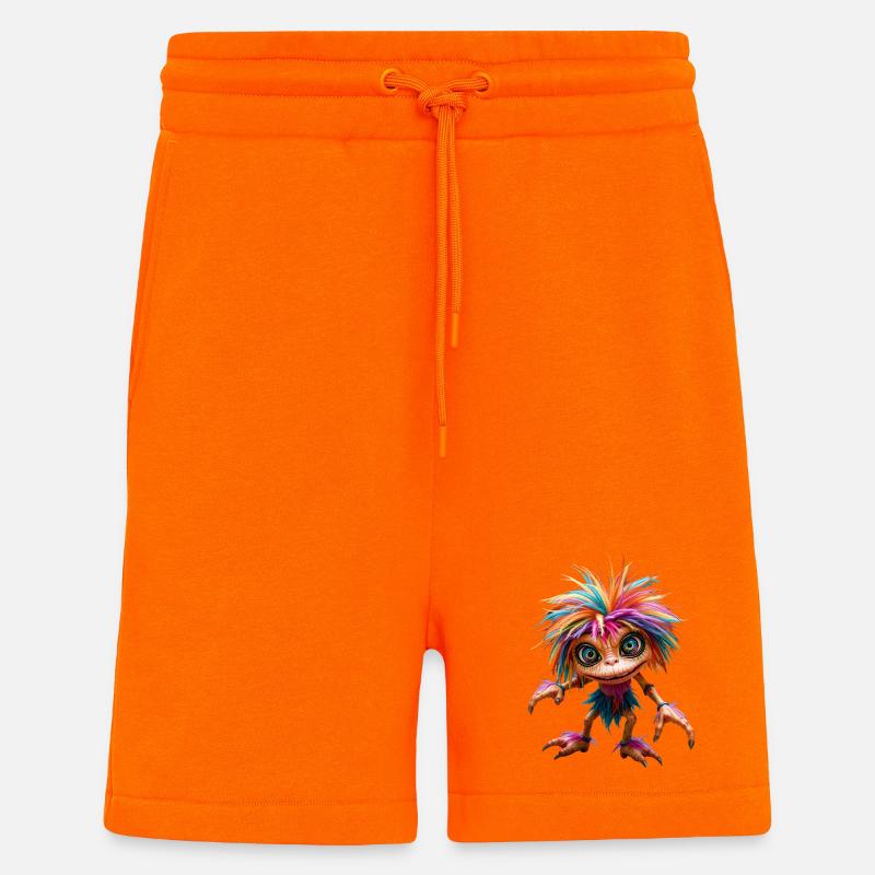Mehrfarbiges, pelziges Wesen - Shorts - made by SPREAD - SUNSET ORANGE