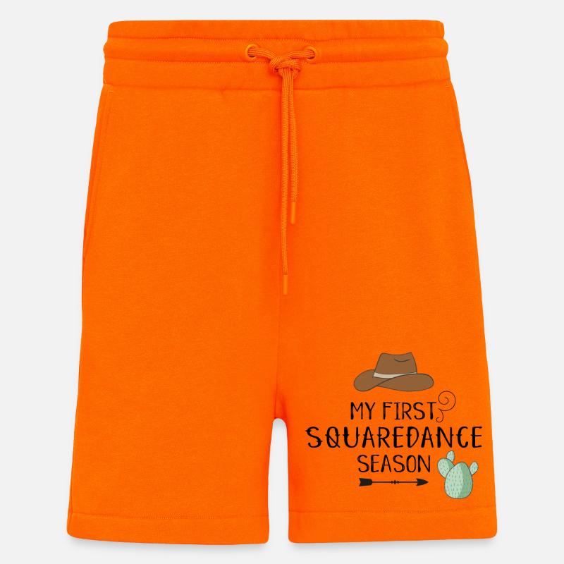 Square Dance - Shorts - made by SPREAD - SUNSET ORANGE