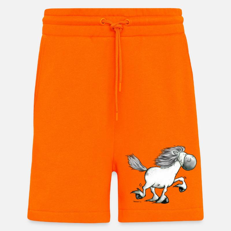 Drolliger Isländer - Islandpferd - Isi - Shorts - made by SPREAD - SUNSET ORANGE