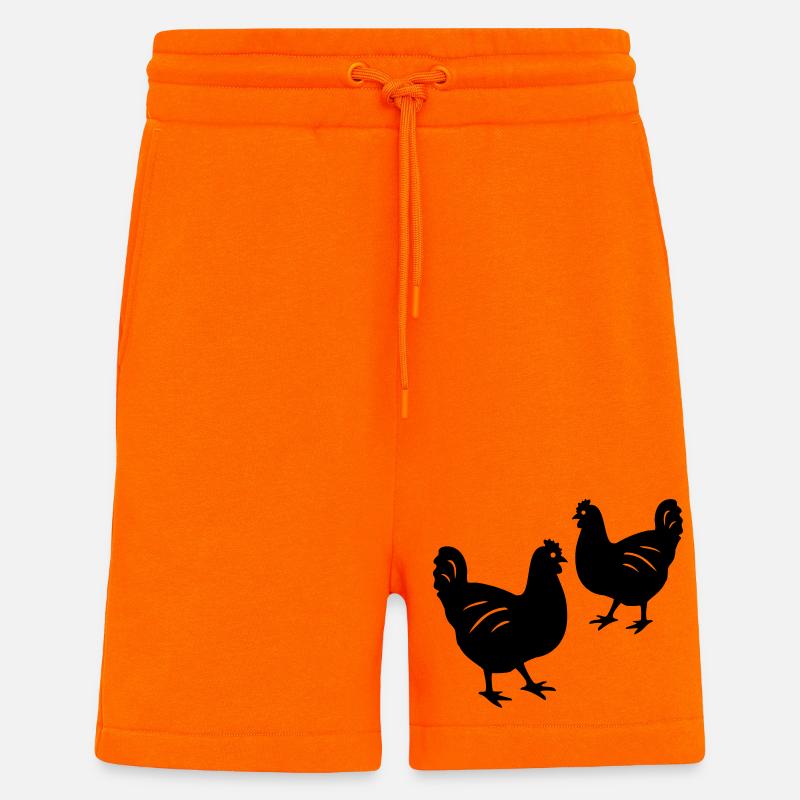 Hühner - Shorts - made by SPREAD - SUNSET ORANGE