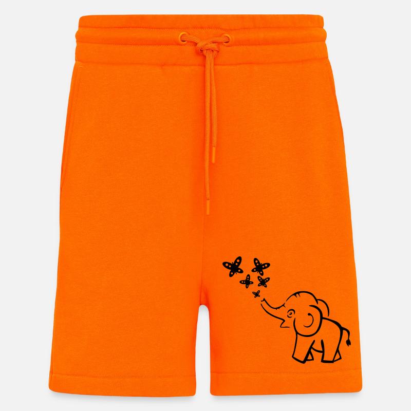 elefant lustig - Shorts - made by SPREAD - SUNSET ORANGE