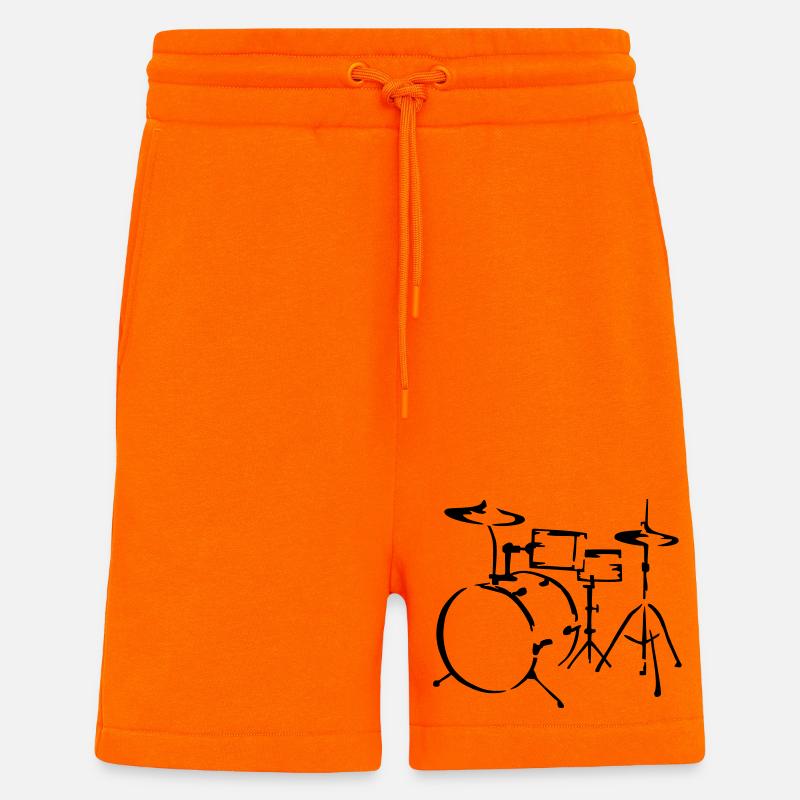 percussions - Short bio décontracté fabriqué en UE - SUNSET ORANGE