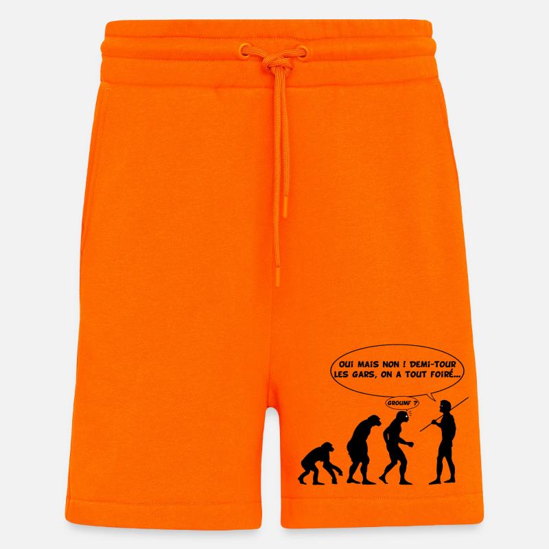 évolution inversée - Short bio décontracté fabriqué en UE - SUNSET ORANGE