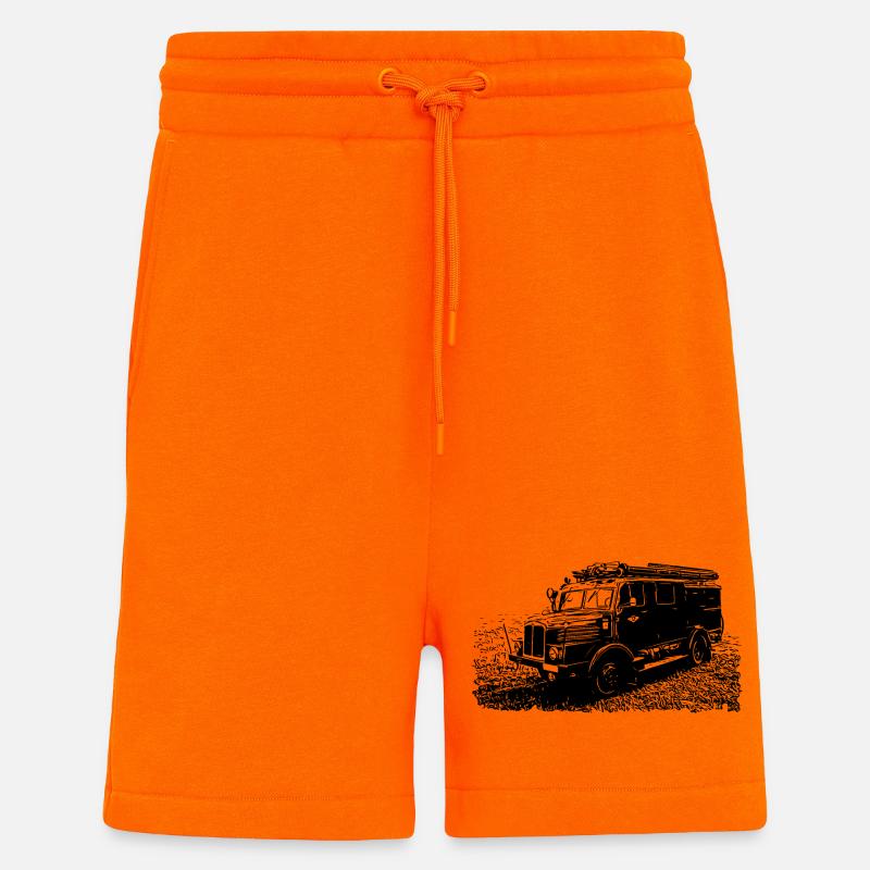 Brigade de pompiers IFA H3A - Short bio décontracté fabriqué en UE - SUNSET ORANGE